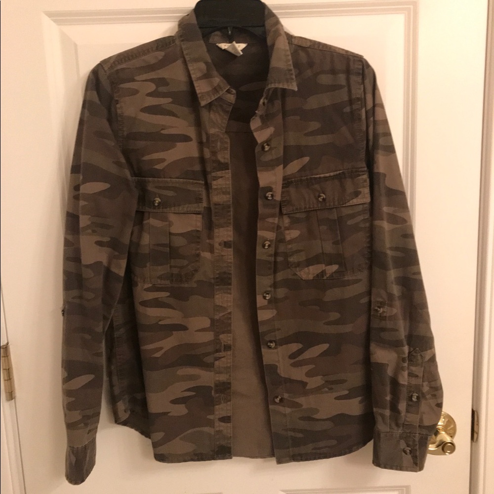 Camo Cargo Utility Shirt/Jacket